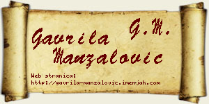 Gavrila Manzalović vizit kartica